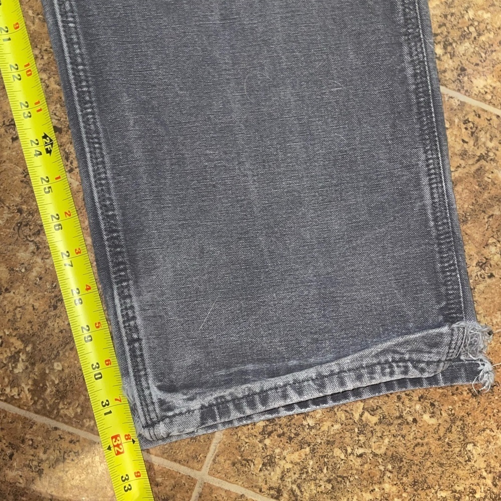 2007 Distressed Carhartt B11 Petrol Blue Carpenter Jeans 32x32 - Picture 9 of 10